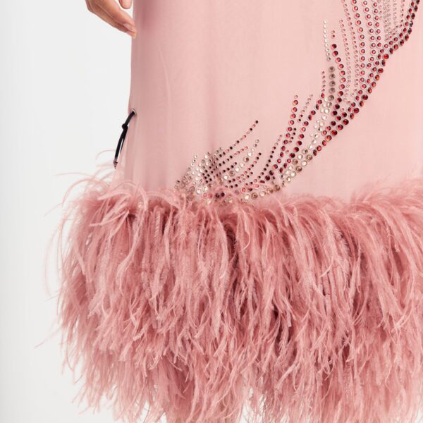 Elevate your elegance in this 16Arlington  from the luxury feather dress edit