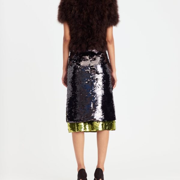 Elevate your elegance in this 16Arlington  from the luxury feather dress edit