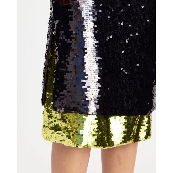 16Arlington Nyla Midi Skirt In Square Sequin, view 5