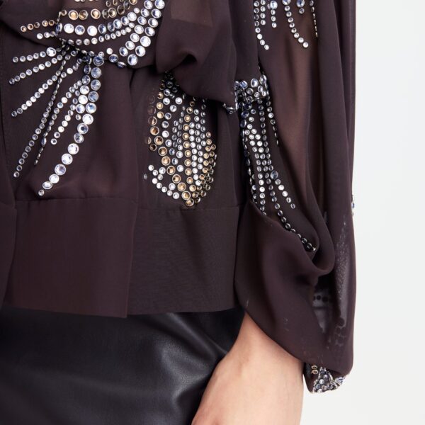 Elevate your elegance in this 16Arlington  from the luxury feather dress edit