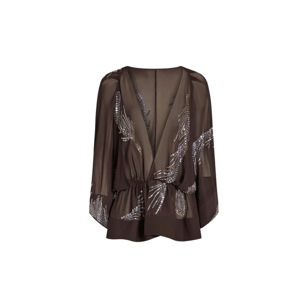Elevate your elegance in this 16Arlington  from the luxury feather dress edit