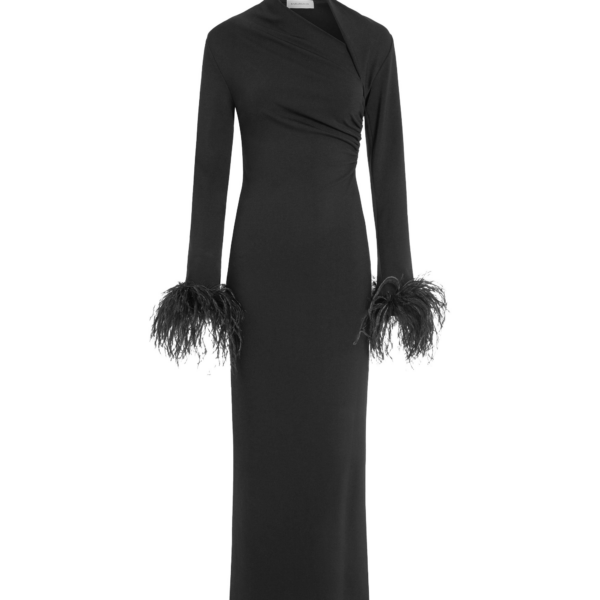 Elevate your elegance in this 16Arlington  from the luxury feather dress edit