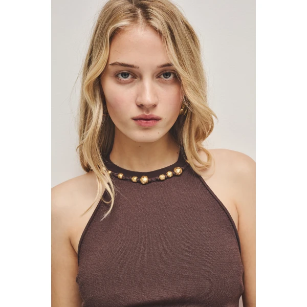 Aje Baroque Knit Tank, view 6