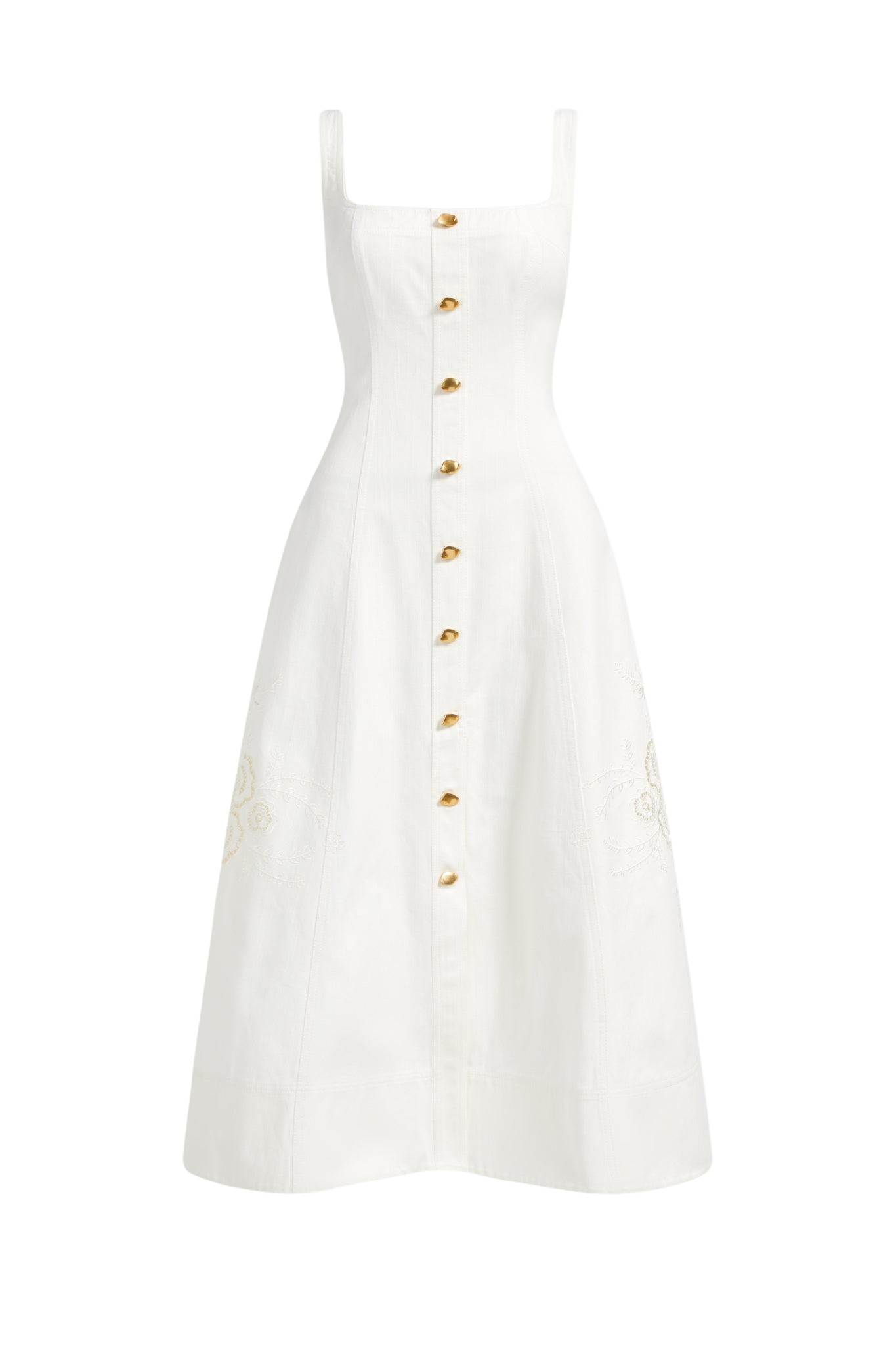 Aje Halo Embroidered Midi Dress