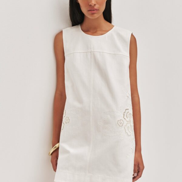 Halo Embroidered Mini Dress
