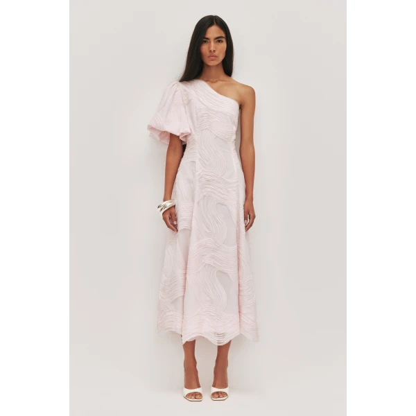 Aje Wave One Shoulder Dress, view 2