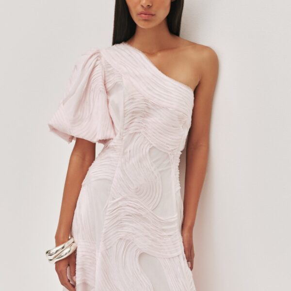 Wave One Shoulder Dress