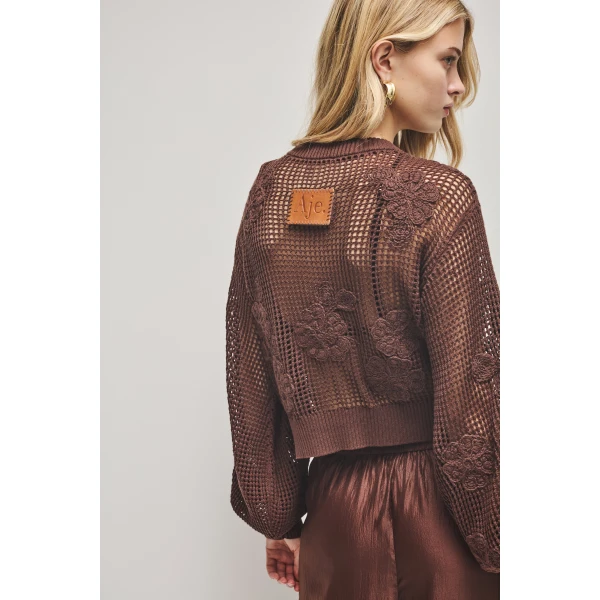 Aje Gardenia Knit Cardigan, view 7