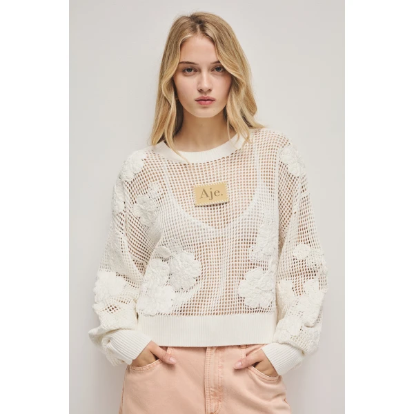 Aje Gardenia Knit Jumper, view 6