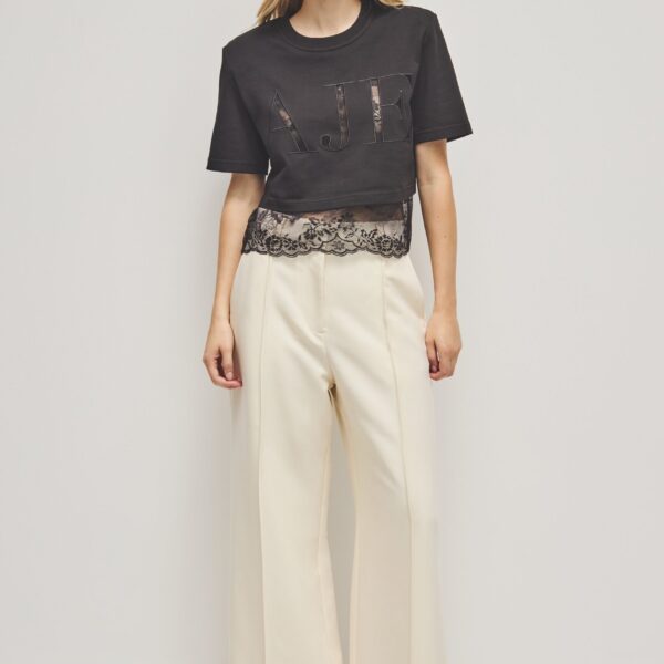 Kayla Lace Underlay Crop Tee