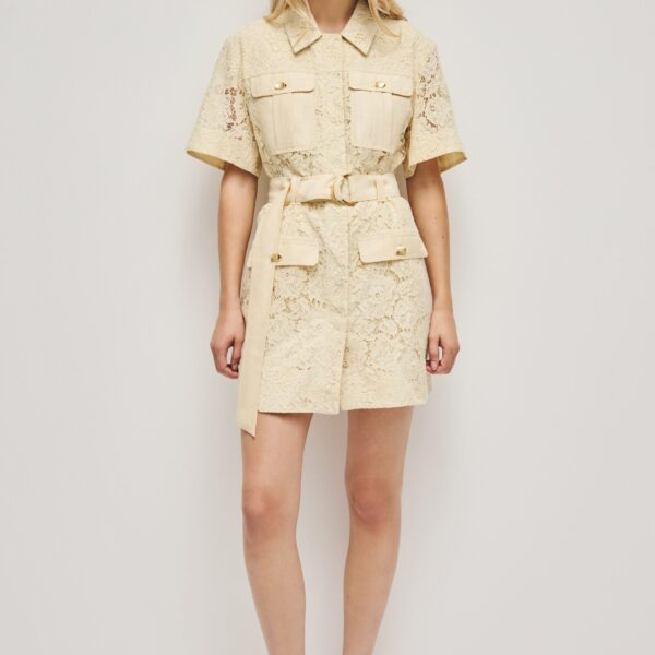 Mystic Lace Mini Shirt Dress