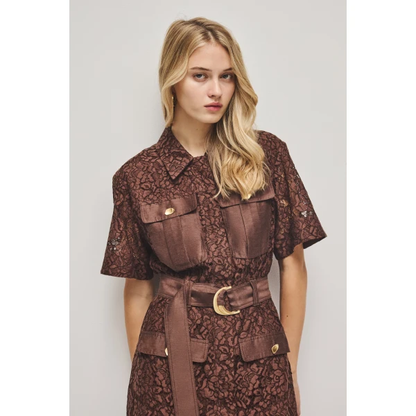 Aje Mystic Lace Shirt Dress, view 2