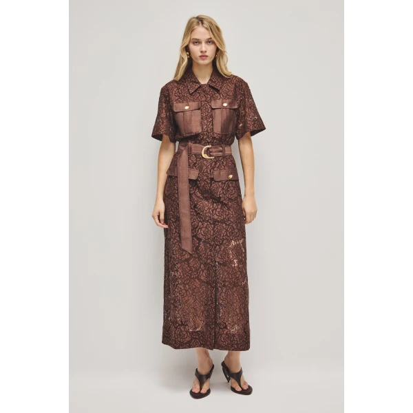 Aje Mystic Lace Shirt Dress, view 3