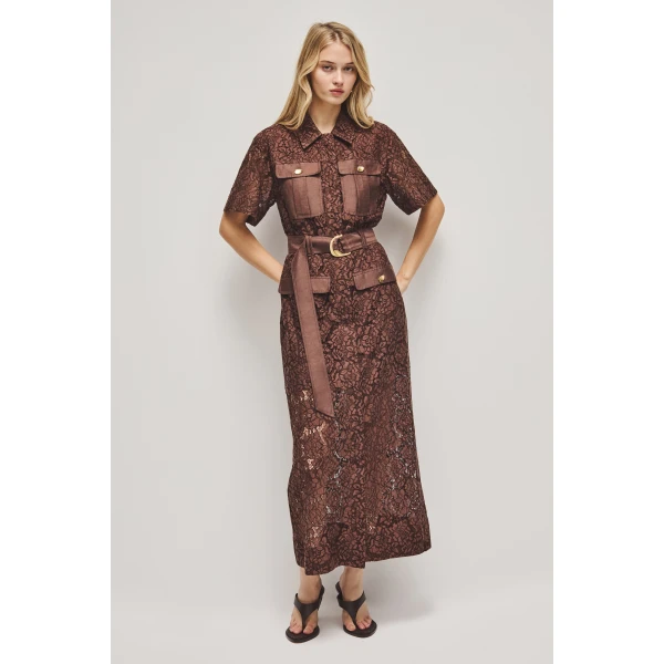 Aje Mystic Lace Shirt Dress, view 7