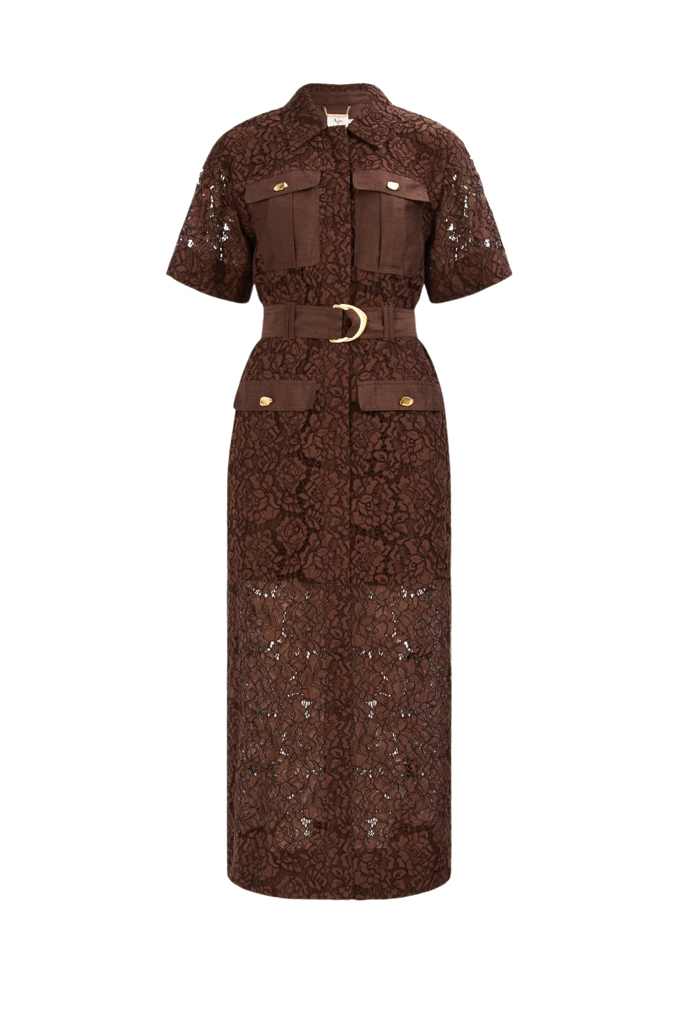 Aje Mystic Lace Shirt Dress