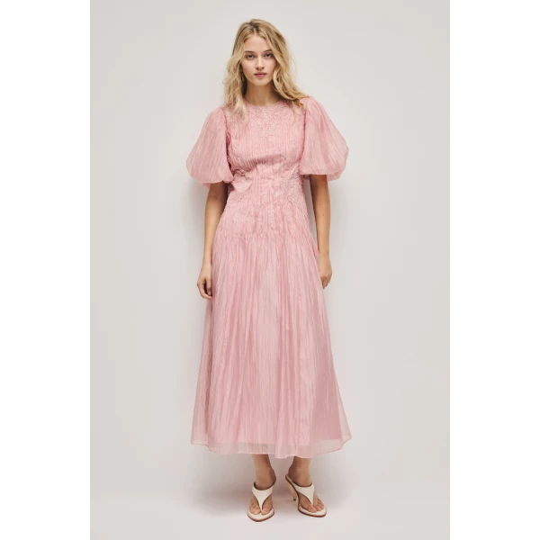 Aje Ophelia Lace Midi Dress, view 3