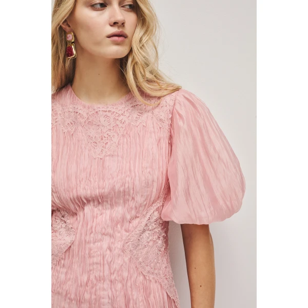 Aje Ophelia Lace Midi Dress, view 6