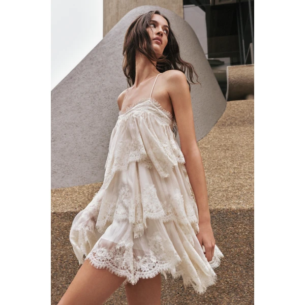 Aje Ophelia Lace Mini Dress, view 3