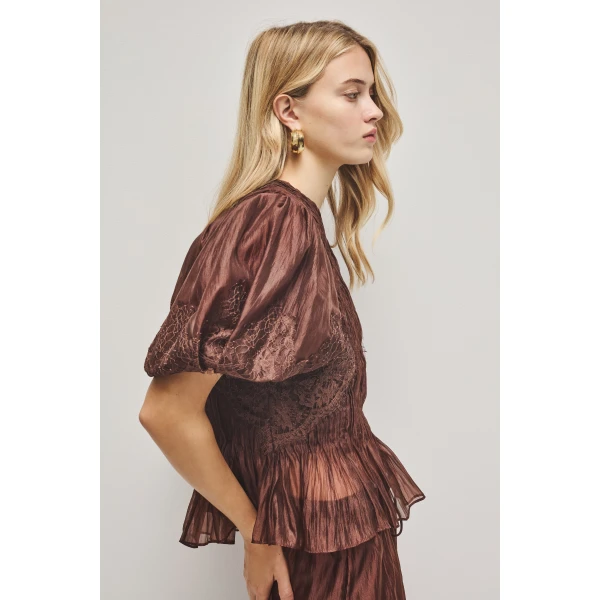 Aje Ophelia Lace Top, view 6