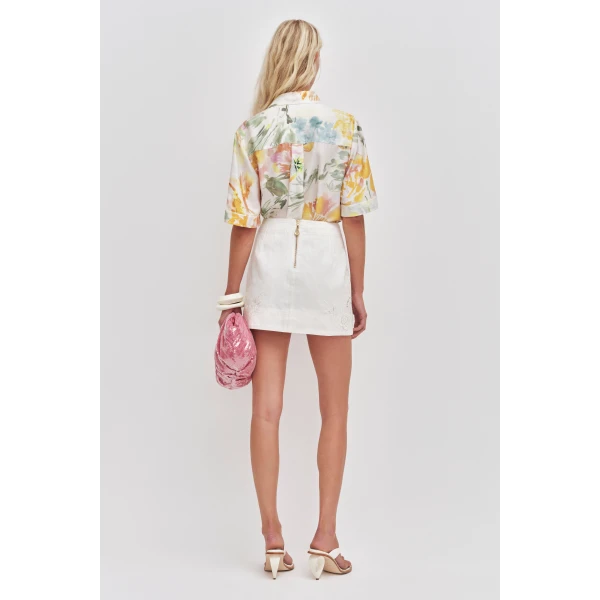 Aje Halo Embroidered Mini Skirt, view 7
