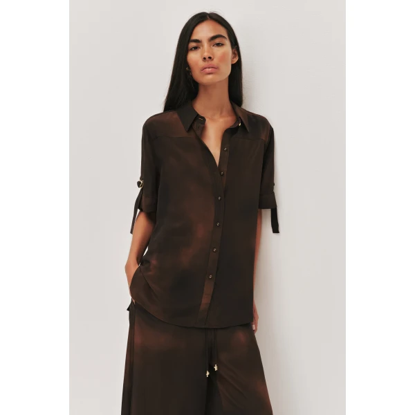 Aje Glaze Silk Shirt, view 3