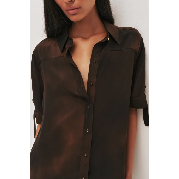 Aje Glaze Silk Shirt, view 4