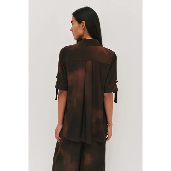 Aje Glaze Silk Shirt, view 5
