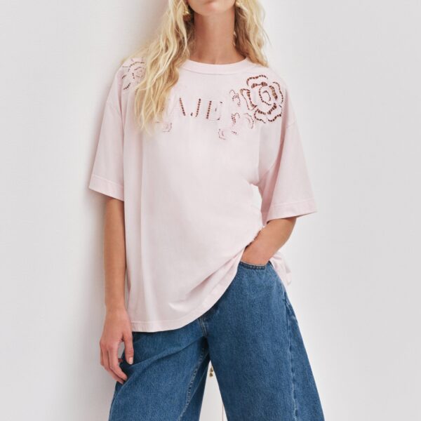 Halo Embroidered Oversized Tee