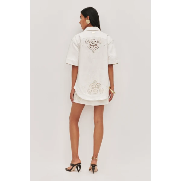 Aje Halo Embroidered Shirt, view 6