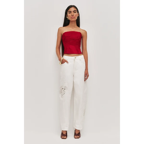 Aje Wave Bustier Top, view 2