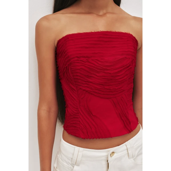 Aje Wave Bustier Top, view 5