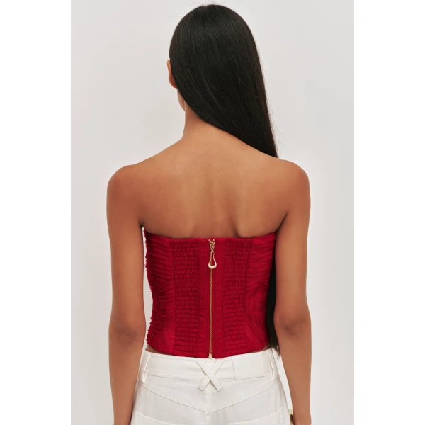 Aje Wave Bustier Top, view 6