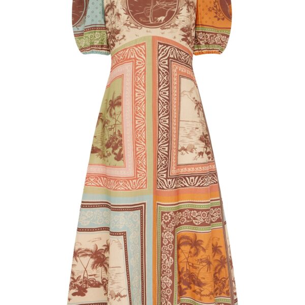 Alemais Alberta Midi Dress  Sustainable Dresses with Alemais print - Coveti Australian Designer