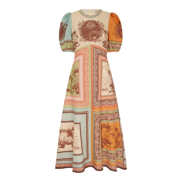 Alemais Alberta Midi Dress  Sustainable Dresses with Alemais print - Coveti Australian Designer
