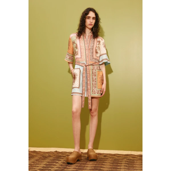 Alemais Alberta Mini Dress  Sustainable Dresses with Alemais print - Coveti Australian Designer