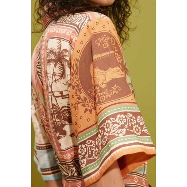 Alemais Alberta Mini Dress  Sustainable Dresses with Alemais print - Coveti Australian Designer