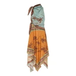 Alemais Alberta Scarf Midi Dress  Sustainable Dresses with Alemais print - Coveti Australian Designer