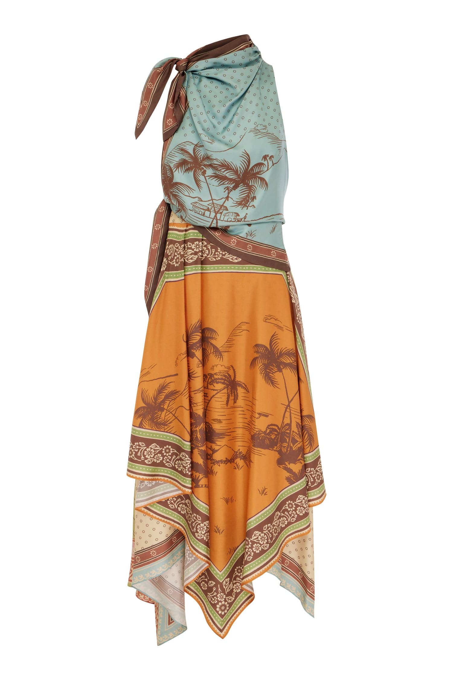 Alemais Alberta Scarf Midi Dress