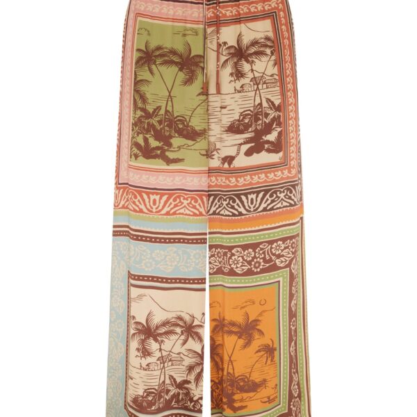 Alemais Alberta Silk Pant  Sustainable Pants with Alemais print - Coveti Australian Designer