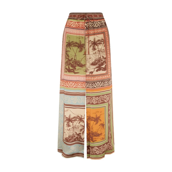 Alemais Alberta Silk Pant  Sustainable Pants with Alemais print - Coveti Australian Designer
