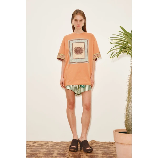 Alemais Alberta Tee  Sustainable Tops with Alemais print - Coveti Australian Designer