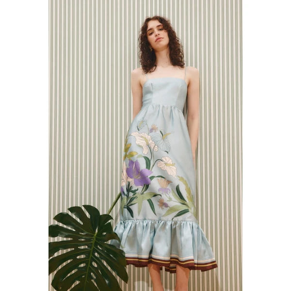 Alemais Alfie Midi Dress  Sustainable Dresses with Alemais print - Coveti Australian Designer
