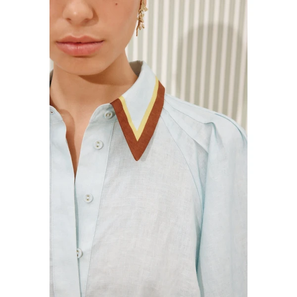 Alemais Alfie Shirtdress  Sustainable Dresses with Alemais print - Coveti Australian Designer