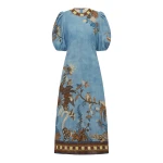 Alemais Georgie Midi Dress  Sustainable Dresses with Alemais print - Coveti Australian Designer
