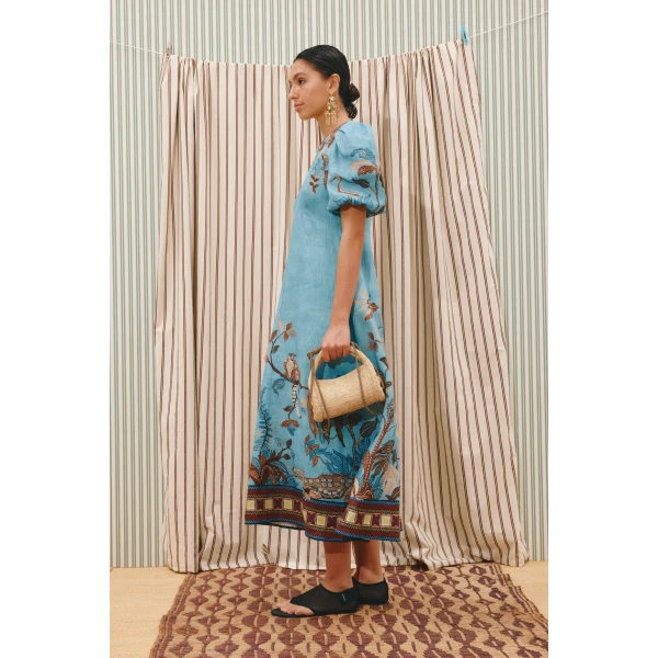 Alemais Georgie Midi Dress  Sustainable Dresses with Alemais print - Coveti Australian Designer