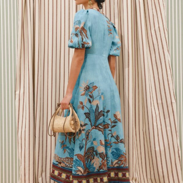 Alemais Georgie Midi Dress  Sustainable Dresses with Alemais print - Coveti Australian Designer