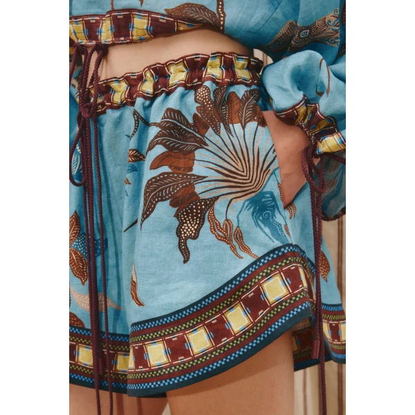 Alemais Georgie Short  Sustainable Shorts with Alemais print - Coveti Australian Designer