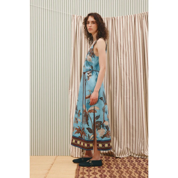 Alemais Georgie Sleeveless Midi Dress  Sustainable Dresses with Alemais print - Coveti Australian Designer