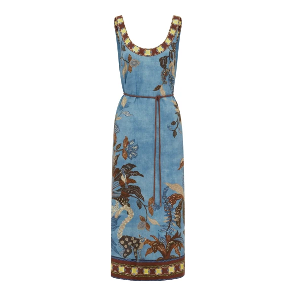 Alemais Georgie Sleeveless Midi Dress  Sustainable Dresses with Alemais print - Coveti Australian Designer
