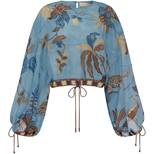 Alemais Georgie Top  Sustainable Tops with Alemais print - Coveti Australian Designer